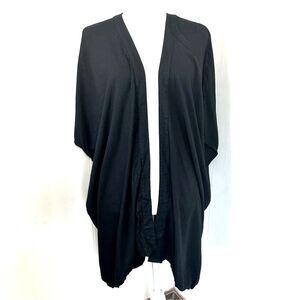 Aritzia Talula Long Cardigan Size XS Black Lounge Kimono Oversized Soft Open